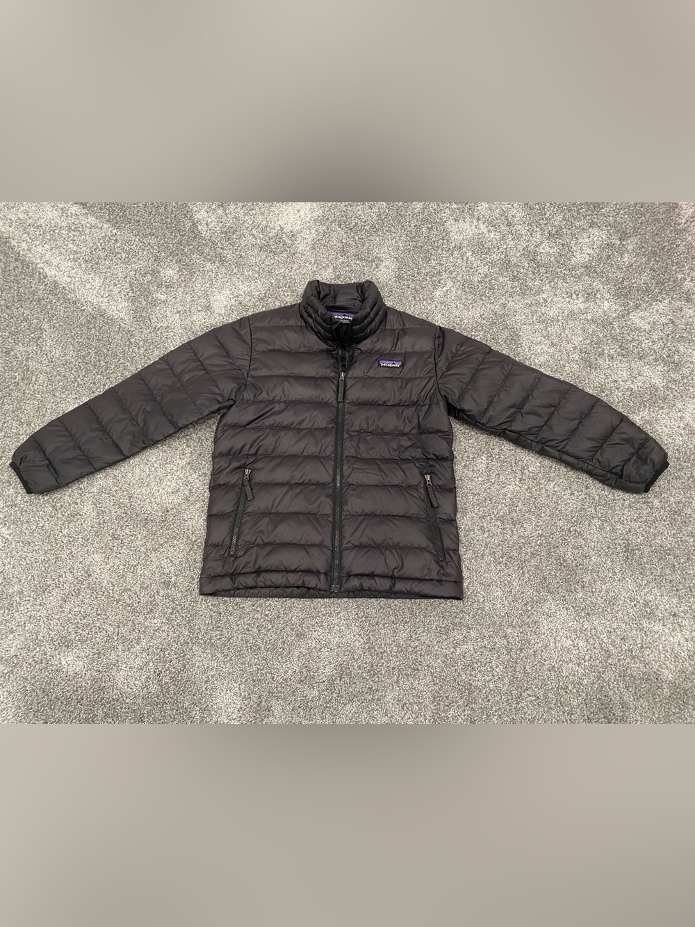 Patagonia Down Sweater Kids Size S 7-8 Black Puffer Jacket Duck Down Coat Jacket